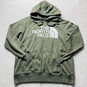 The North Face Womens Green Half Dome Logo Pullover Hooded Sweatshirt Size M